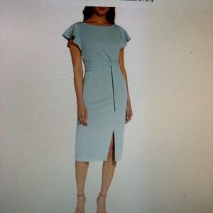 Adrianna Papell Soft Blue Midi Dress